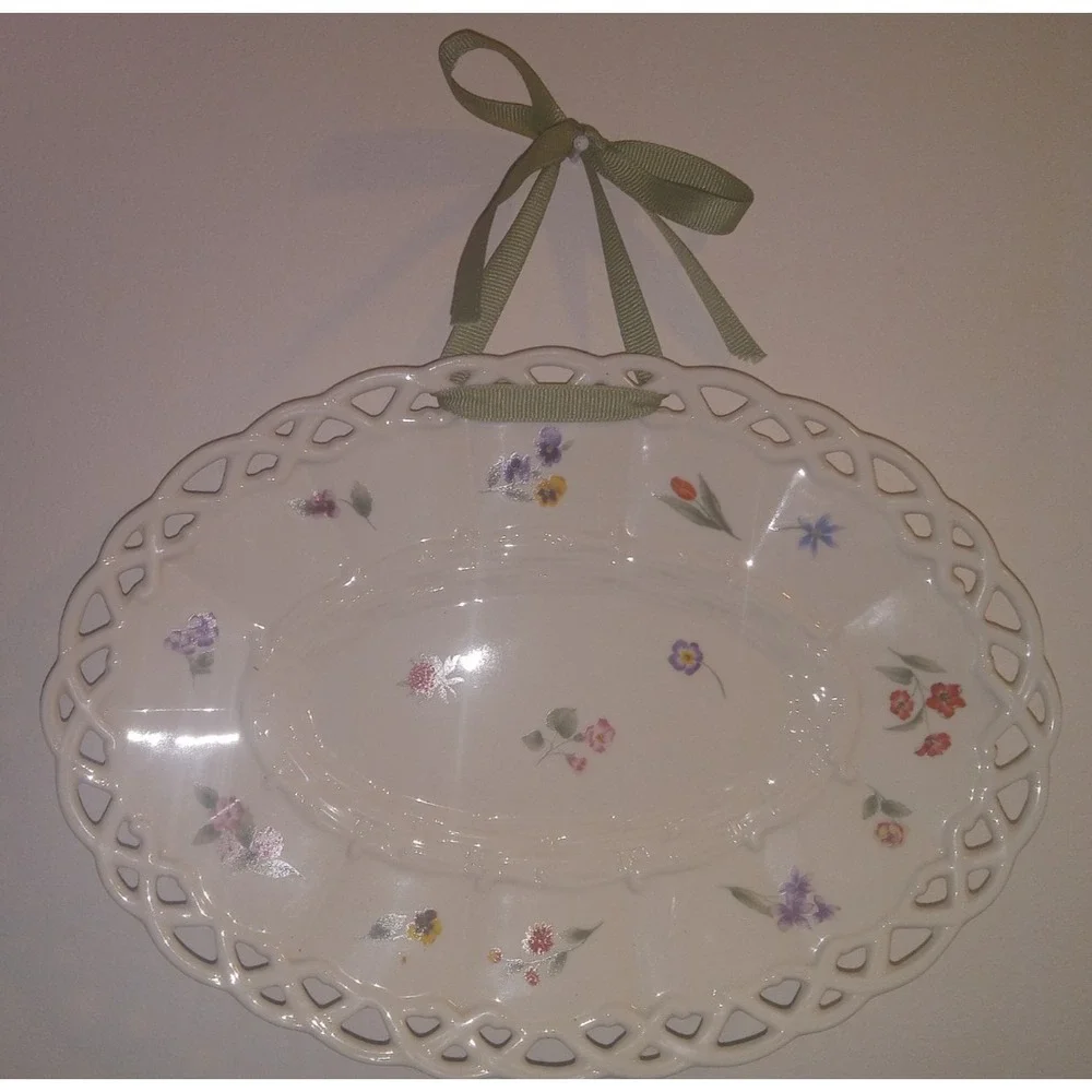 Lenox Posey Basket Vanity Serving Tray Open Weave 10